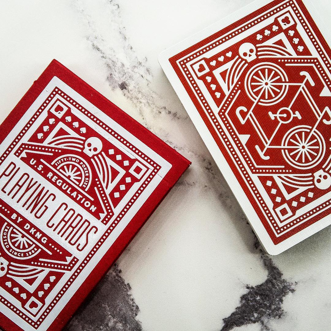 Red Wheel Playing Cards by DKNG