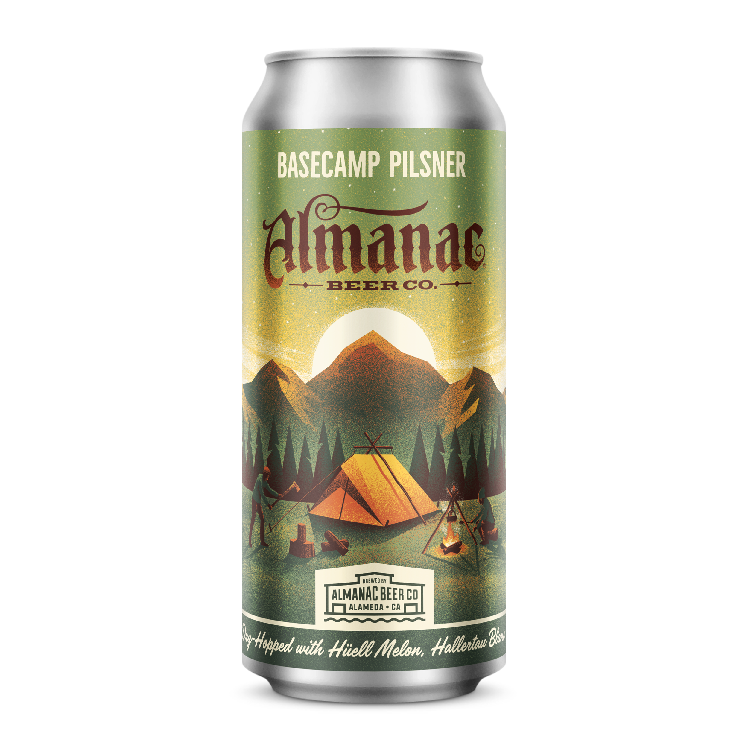 Almanac Basecamp Imperial Pilsner Beer Can Design by DKNG